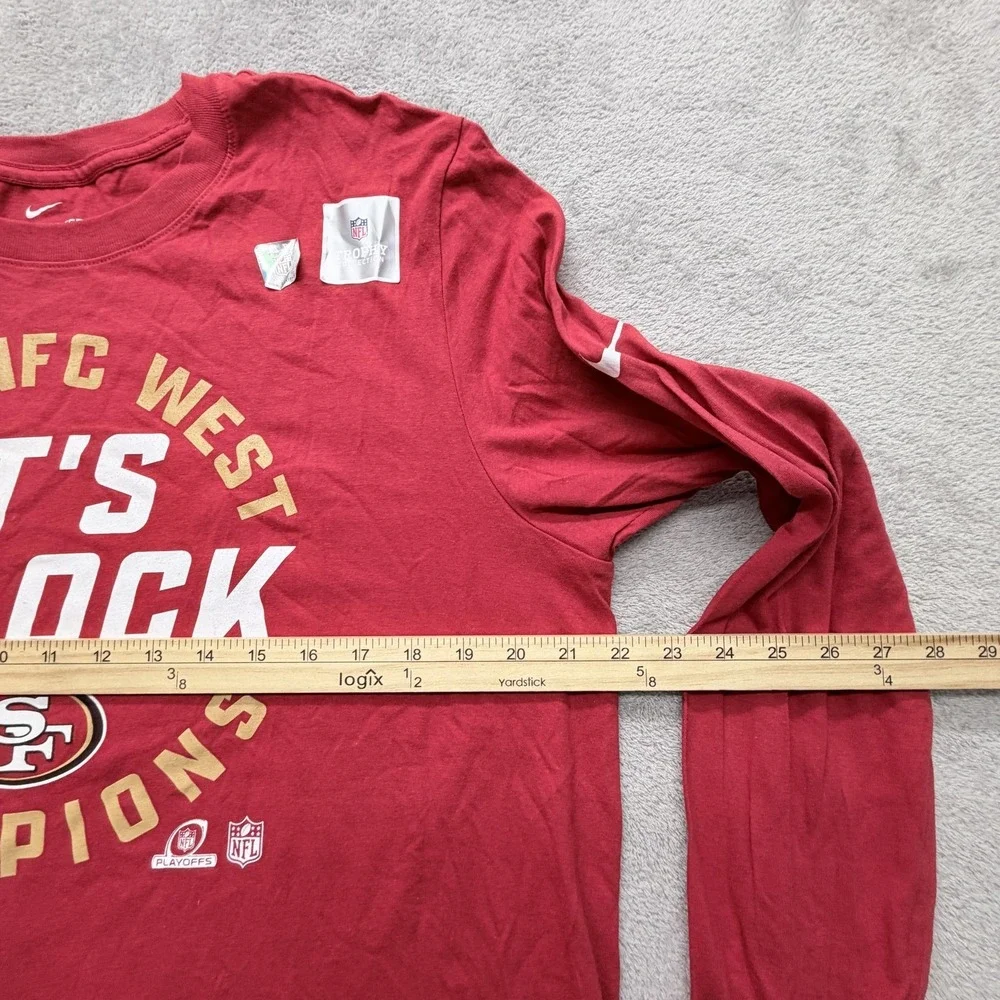 San Francisco 49ers Shirt Mens Large Red NFL‎ Football Nike NFC Champion